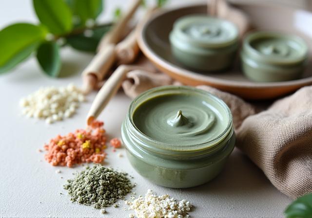 Botanical clay face masks